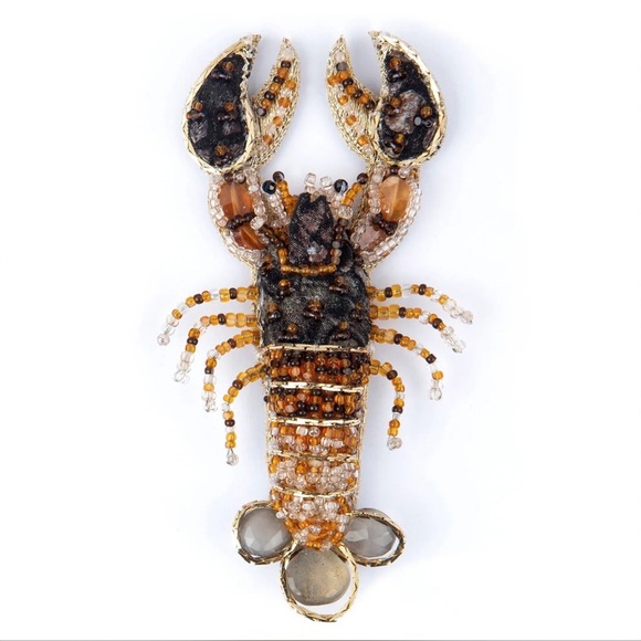 Deepa Gurnani Lobster Brooch - NWT - Jewelry Pouch Included - Picture 1 of 6